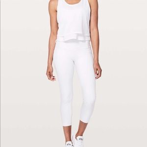 Lululemon White pants crop leggings  - All the Right Places size 4 high waist